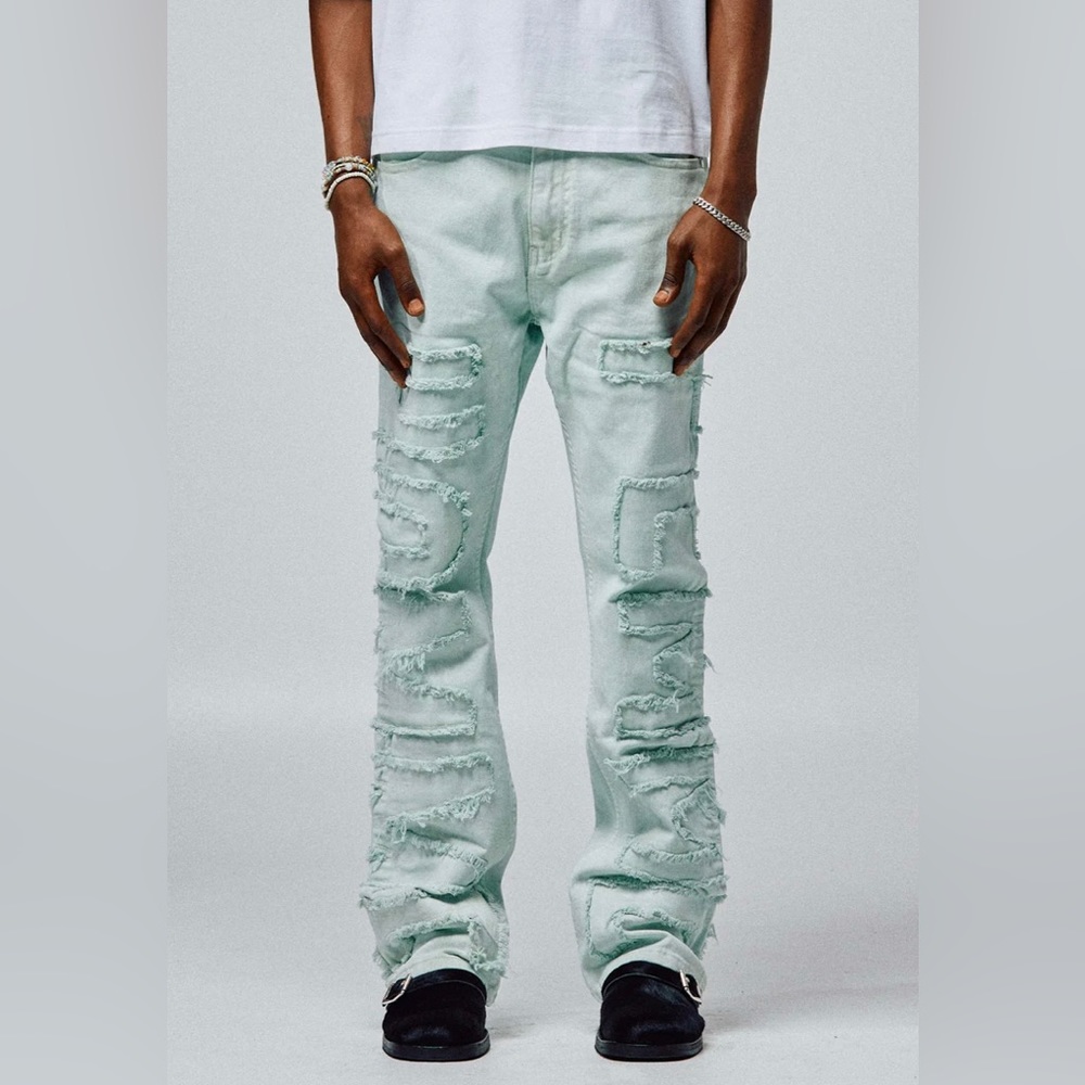 HOMME + FEMME - NWT Men’s Twilight Denim Jeans Green Size:28 - Picture 3 of 7